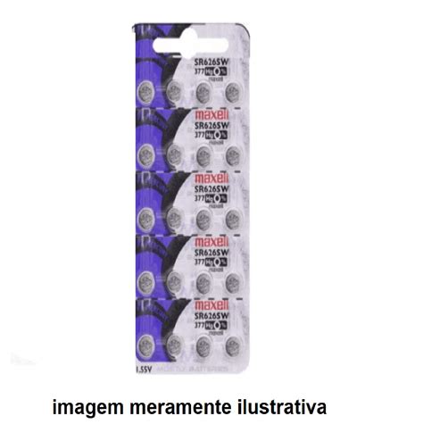 Somos Importador E Distribuidor De Bateria Maxell 377 Sr626sw Ag4 Lr626