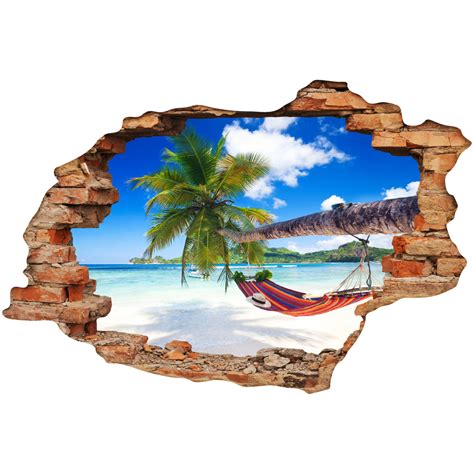 Sticker Trompe L Oeil Repos Paradisiaque Stickers STICKERS ART ET