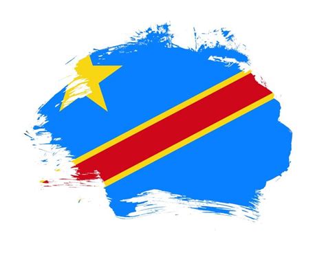 Bandeira Da Rep Blica Democr Tica Do Congo Pintada Em Fundo De