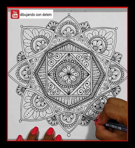 Como Dibujar Un Mandala Paso A Paso Video Mandala Drawing Mandala