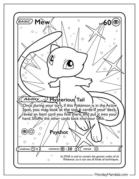 20 Mew Coloring Pages (Free PDF Printables)