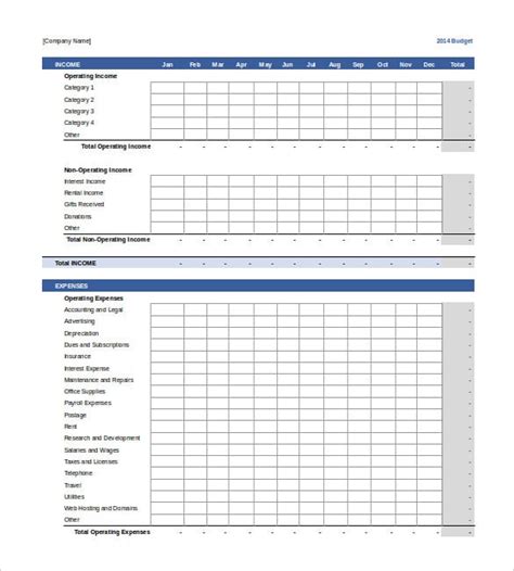 Small business Budget Templates | 10+ Free Xlsx, Doc & PDF Formats ...