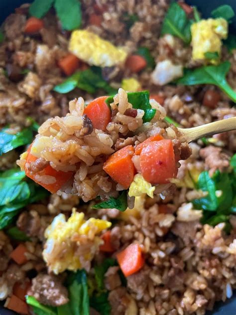 Ground Turkey Fried Rice 20 Minute Recipe Stay Creative