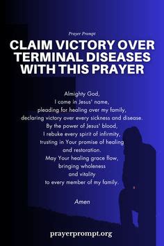 Victory Over Terminal Diseases Prayer Prayer Prompt En 2024