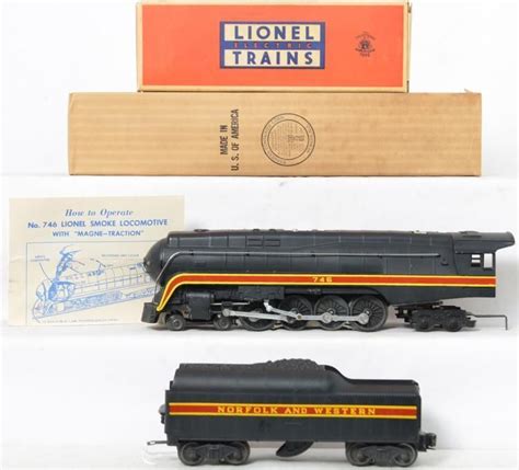 Lionel 746 Norfolk And Western J Long Stripe Tender Ob Lot 907 1748844580