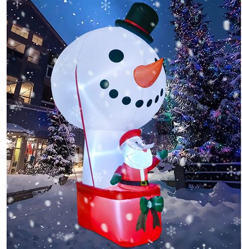 Amazon Dearhouse Ft Inflatable Christmas Santa Claus And Snowman