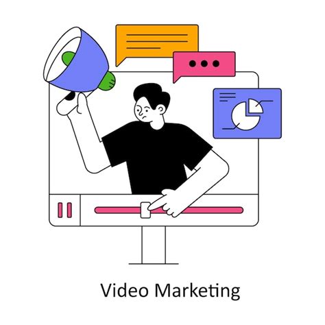 Premium Vector Video Marketing Flat Style Design Vector Illustration Stock Illustration