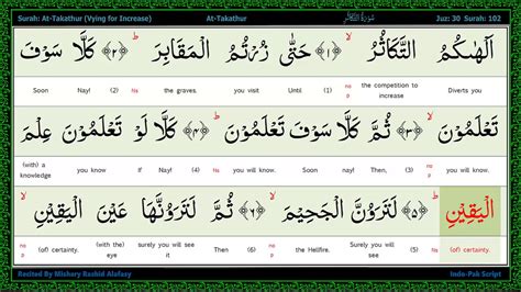 Surah At Takathur The Piling Up Word By Word