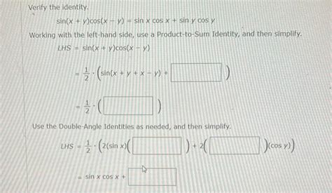 Solved Verify The Identity