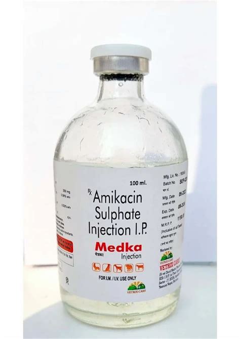 Amikacin Sulphate Injection IP 100 Mg 2ml At Rs 175 Piece In Yamuna