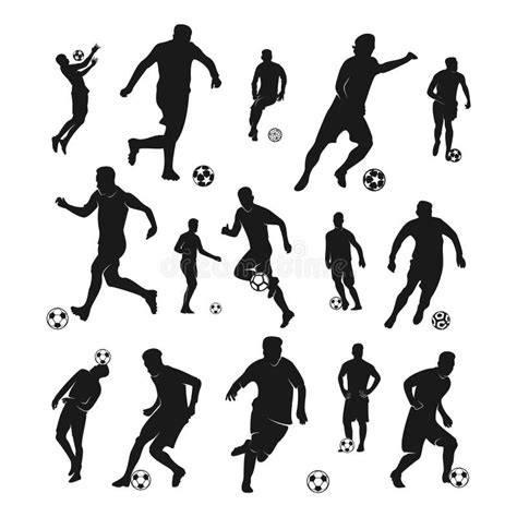 Vector Del Futbolista Silueta Del Futbolista Ilustraci N Del Vector