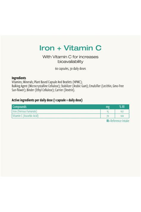 Iron + Vitamin C | Buy natural health products