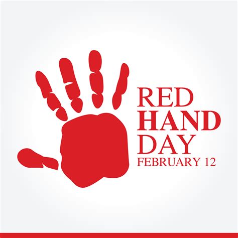 Red Hand Day Vector Illustration 5480272 Vector Art At Vecteezy