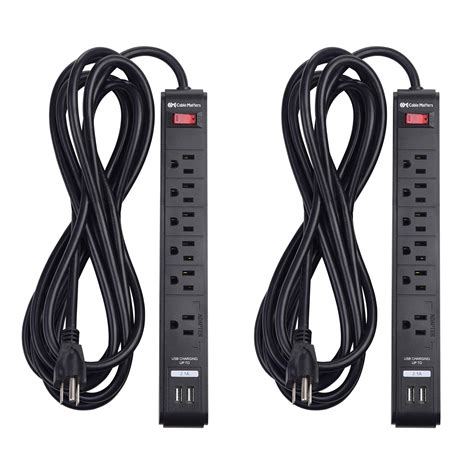 Amazon Cable Matters Pack Outlet Surge Protector Power Strip