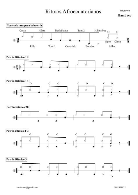 Patrones R Tmicos Bater A Afroecua