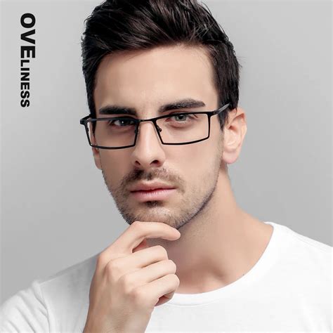 titanium eyeglasses frames men clear lens glasses vintage optical frame ...