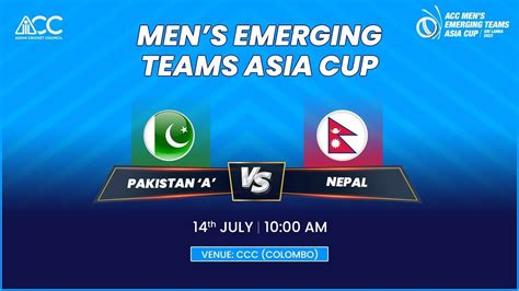 ACC MEN S EMERGING TEAMS ASIA CUP 2023 PAKISTAN A Vs NEPAL YouTube