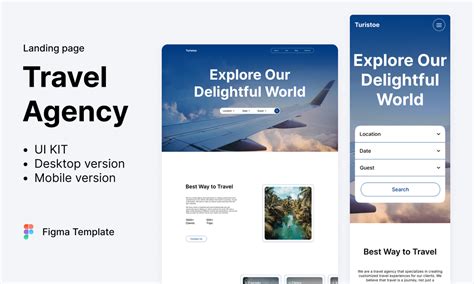 Landing Page Travel Agency Animated Website Template Figma