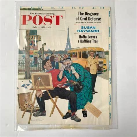 The Saturday Evening Post Magazine Cover July 11 1959 Dick Sargent £11