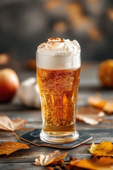 Refreshing Cold Beer Glass With Bubbles On Warm Background Stock Image
