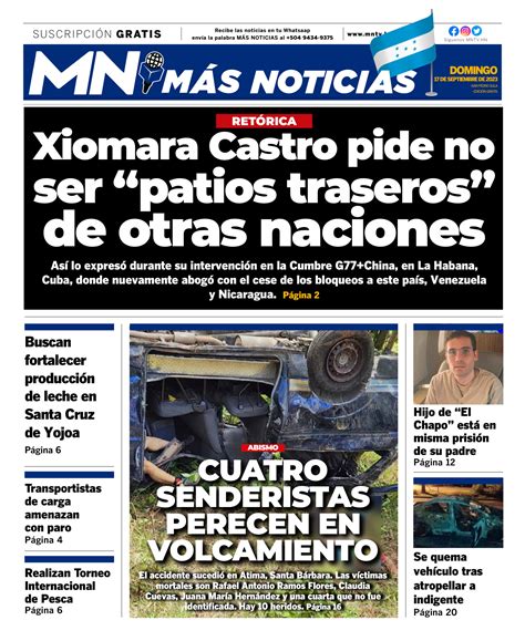 Mas Noticias Domingo De Septiembre De Pdf Docdroid