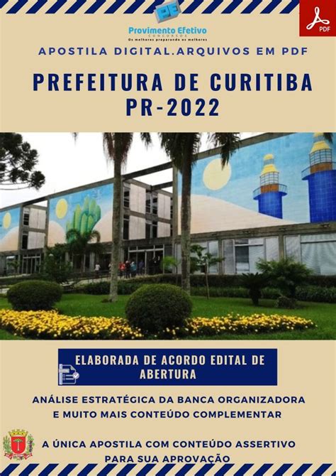 Provimento Efetivo Concursos Apostila Prefeitura Curitiba Pr