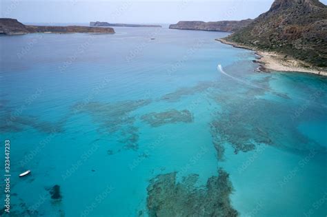 Foto De Amazing Aerial Drone Top Panoramic View On The Famous Balos