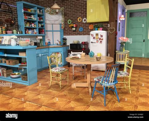 Friends TV show studio set. Monica’s apartment kitchen dining room ...