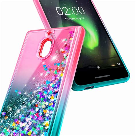 For Nokia V Nokia Liquid Glitter Case Waterfall Bling Tpu Phone