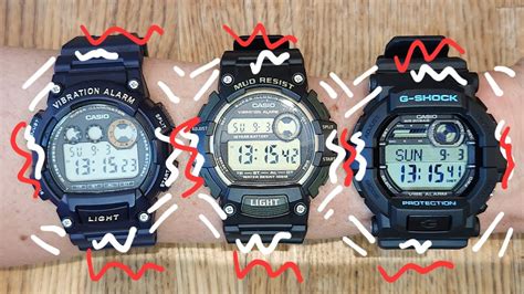 Casio S Vibration Alarm Watches W H W H Trt H And Gd