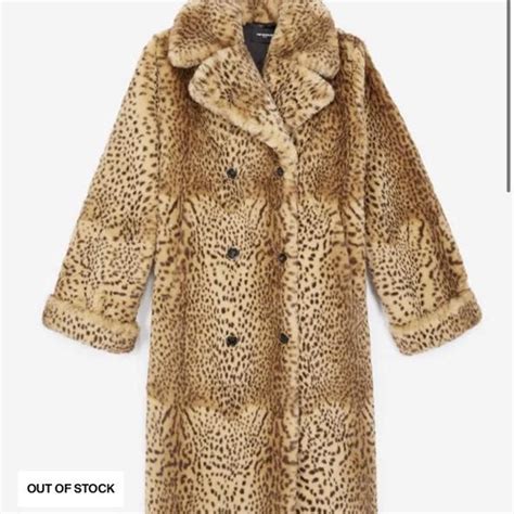 Kooples Long Leopard Print Faux Fur Coat Sold Depop