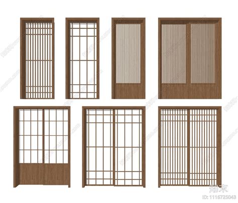 日式推拉门su模型下载【id1116725043】知末su模型网