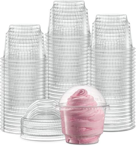 Amazon ELEGANT DISPOSABLES 8 Oz Clear Plastic Dessert Cups With