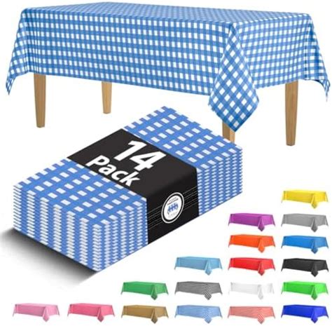 Amazon Hsgus Pack Plastic Blue Premium Gingham Checkered Picnic