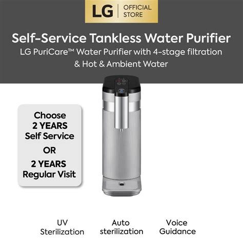 Lg Puricare Tankless Water Purifier Wd An With Stage Filtration Hot Ambient Water Shopee