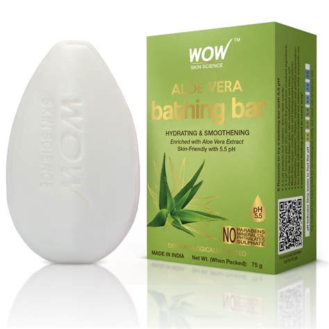 WOW Skin Science Aloe Vera Bathing Soap Hydrating Smoothening