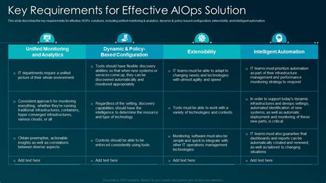 Key Requirements For Effective Aiops Solution Artificial Intelligence