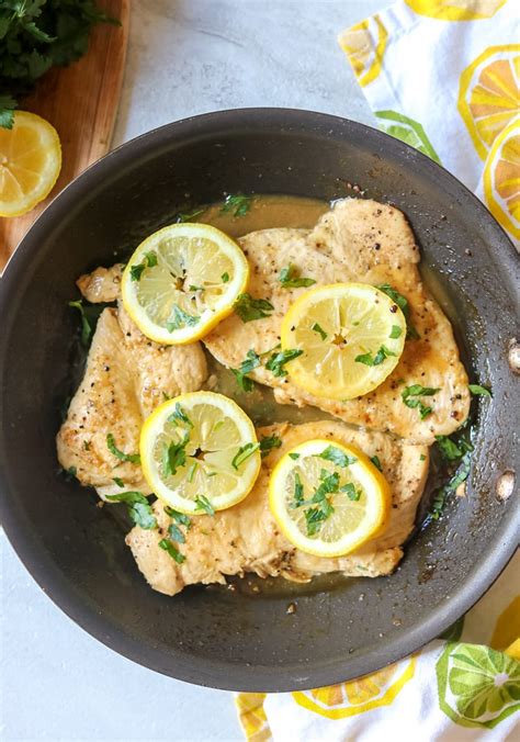 Honey Glazed Chicken Breasts With Lemon In A Nonstick Skillet Honey