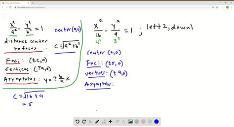 Solvedgive Equations For Hyperbolas And Tell How Many Units Up Or Down