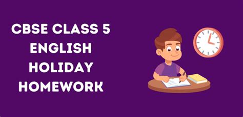 Updated CBSE Class 5 English Holiday Homework 2024 25 Session In PDF