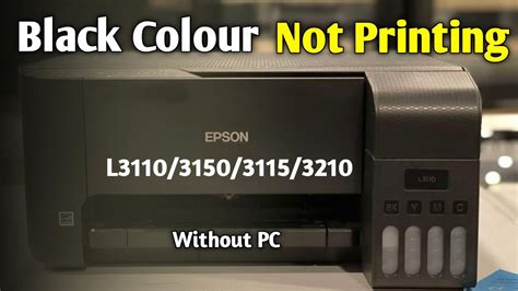 Epson L3110l315031153210 Print Head Cleaning Without Pc Missing Black Ink And Color Line