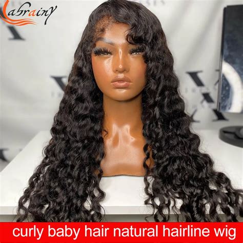 360 Lace Frontal Curly Wig With Curly Edges Full HD Natural Human Hair