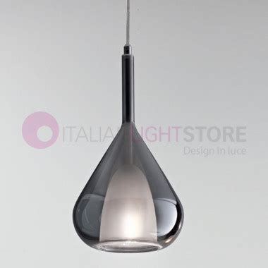 LILA Lampadario Sospensione Moderna Vetro A Goccia 3481 Fabas Spa