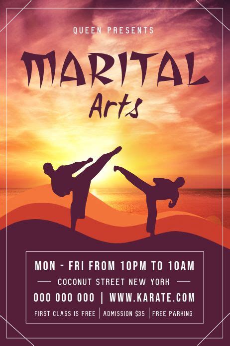 Customize Karate Templates Postermywall Karate Classes Martial