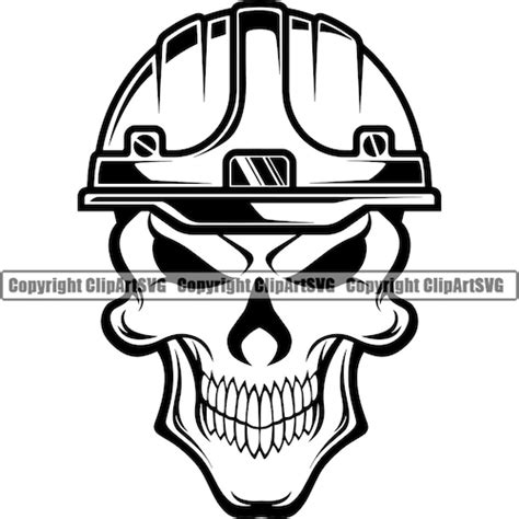 Skull Hard Hat Svg Construction Worker Skull Vinyl Cut File Etsy