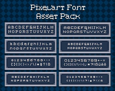 Pixelart Fonts Asset Pack by ELV Games