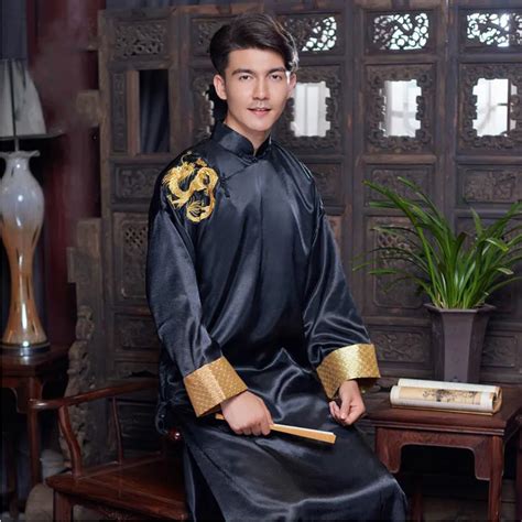 Tunic Men Traditional Chinese Male Oriental Mens Clothing Shanghai