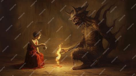 A Demon Summoning Gone Wrong Premium Ai Generated Image