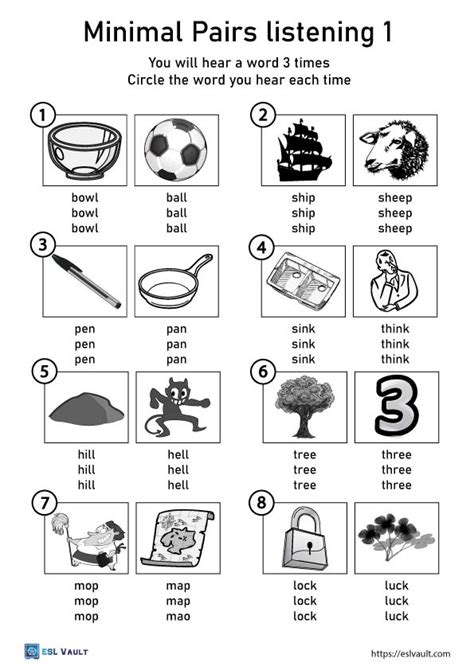 M And N Minimal Pairs ESL Vault