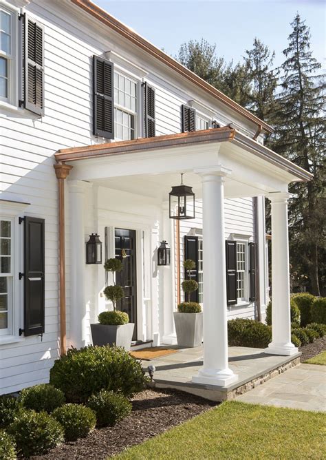 White House Black Trim Copper Gutters Celesta Fischer
